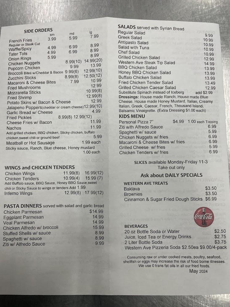 Western Ave Pizzeria Cheese